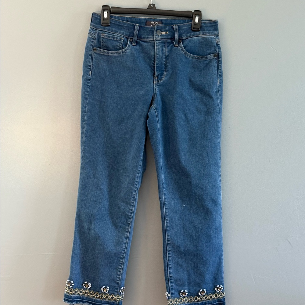 NYDJ Blue Cropped Ankle Jeans